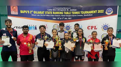 બીજી ગુજરાત સ્ટેટ રેન્કિંગ ટેબલ ટેનિસ ટુર્નામેન્ટમાં ફિલઝાહ કાદરી ચેમ્પિયન