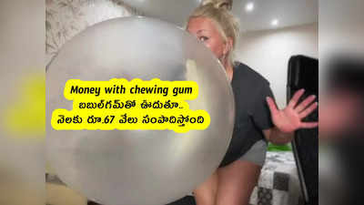 Money with chewing gum : బబుల్‌గమ్‌తో ఊదుతూ.. నెలకు రూ.67 వేలు సంపాదిస్తోంది 