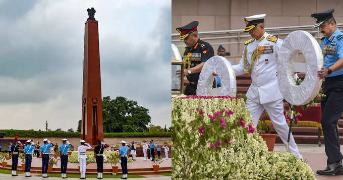 राष्ट्रीय युद्ध स्मारकावर श्रद्धांजली