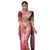 Light Fuchsia Pink & Green Color Pure Karan Banarasi Saree – IndyVogue | Silk  saree blouse designs, Indian silk sarees, Bridal silk saree
