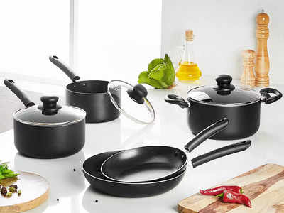 किचन में खाना बनाने के लिए हर जरूरत को पूरा करेंगे यह ये Cookware Set, स्टील और नॉनस्टिक में हैं उपलब्ध