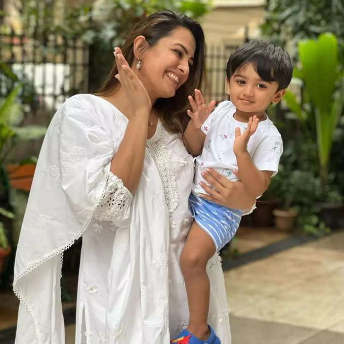 anita hassanandani with son