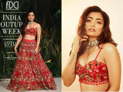 Couture Week 2022: નેશનલ ક્રશ રશ્મિકા મંદાનાએ રેડ લહેંગામાં કર્યુ રેમ્પ વૉક, આઉટફિટમાં ખાસ ચીજ હતી એડ!