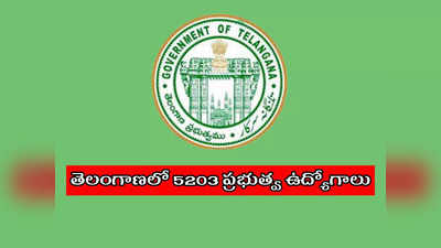 TS Govt Jobs: తెలంగాణలో 5203 ప్రభుత్వ ఉద్యోగాలు.. నోటిఫికేషన్లు విడుదల.. విభాగాల వారీగా ఖాళీల వివరాలివే 