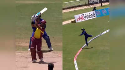 IND vs WI: छक्के के लिए जा रही थी गेंद, बीच में आ गए सुपरमैन श्रेयस अय्यर, देखें वीडियो