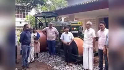 കട്ടപ്പുറത്തായിട്ട് വർഷങ്ങൾ, ഇപ്പ ശരിയാക്കി തരാമെന്ന് ഉദ്യോഗസ്ഥർ; റോഡ് റോളറിന് കിടിലൻ മേക്ക് ഓവർ