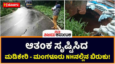 Heavy Rain: ಮಡಿಕೇರಿ - ಮಂಗಳೂರು ರಾಷ್ಟ್ರೀಯ  ಹೆದ್ದಾರಿಯಲ್ಲಿ ರಸ್ತೆ ಬಿರುಕು! ತಾತ್ಕಾಲಿಕವಾಗಿ ಹೆದ್ದಾರಿಯಲ್ಲಿ ವಾಹನ ಸಂಚಾರ ಸ್ಥಗಿತ