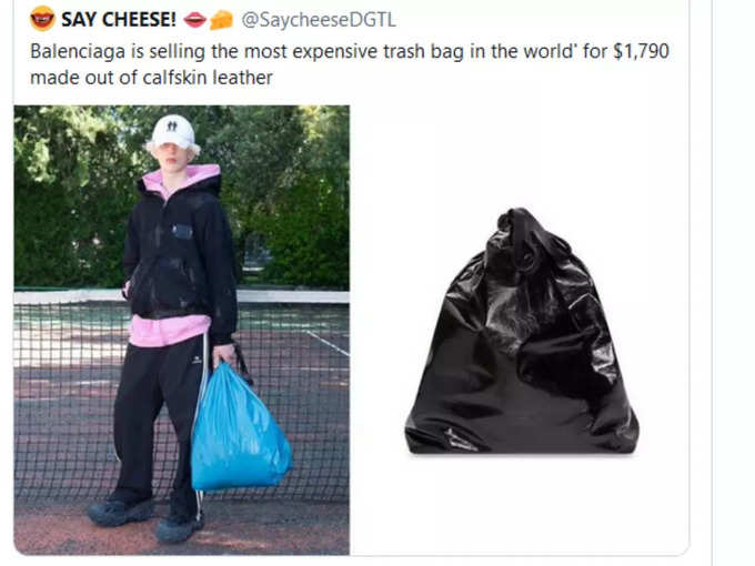 दुनिया का सबसे महंगा ट्रैश बैग