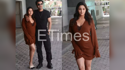 Alia Bhatt Baby Bump: पहली बार साफ नजर आया आलिया भट्ट का बेबी बंप, रणबीर कपूर के साथ फोटो-वीडियो हुए वायरल