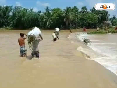 Bishnupur News: কংসাবতী সেচ ক্যানেলের পাড় ভেঙে বন্যা পরিস্থিতি, জলের তলায় বিঘার পর বিঘা জমি