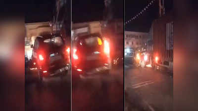 Mainpuri Accident: मैनपुरी में SP नेता की कार को कंटेनर ने मारी टक्कर, 200 मीटर तक घसीटा... बाल-बाल बची जान