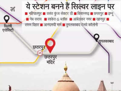 Delhi Metro Phase-4: छतरपुर मंदिर के पास बन रहा है नया मेट्रो स्टेशन, इस रूट के यात्रियों को होगी सुविधा