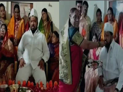 Raksha Bandhan: पांढरी टोपी, पांढरा शर्ट, पांढरा पेढा! शहाजीबापूंचं रक्षाबंधन एकदम ओक्केमध्ये