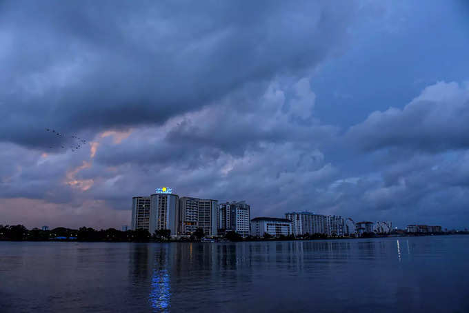 Kochi: Clouds hover in the sky during the monsoon season, in Kochi. (PTI Photo)(...