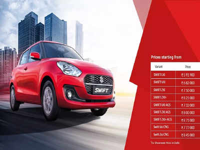 Maruti Swift के सभी वेरिएंट की कीमत और खासियत समेत माइलेज डिटेल्स देखें