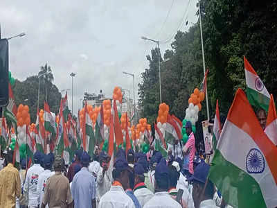 75th independence day: ರಾಜ್ಯ ಕಾಂಗ್ರೆಸ್‍ನಿಂದ ಸ್ವಾತಂತ್ರ್ಯದ ನಡಿಗೆ ಪಾದಯಾತ್ರೆ ಆರಂಭ