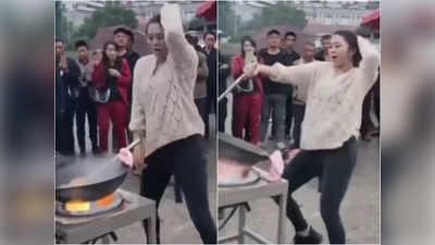 डांस करते हुए लड़की सड़क पर ही बनाने लगी नूडल्स, वीडियो करोड़ों लोगों के दिलों पर छा गया