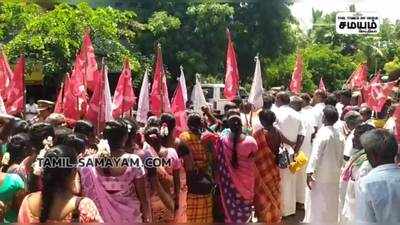 மதுபான கடையை அகற்ற கோரி மார்க்சிஸ்ட் கம்யூனிஸ்ட் கட்சி போராட்டம்