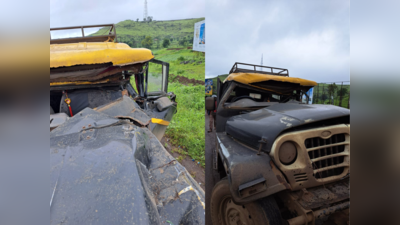 Nashik Accident: नाशिक-पुणे महामार्गावर जीपचा भीषण अपघात; महिलेचा जागीच मृत्यू; वाहनाचा चेंदामेंदा
