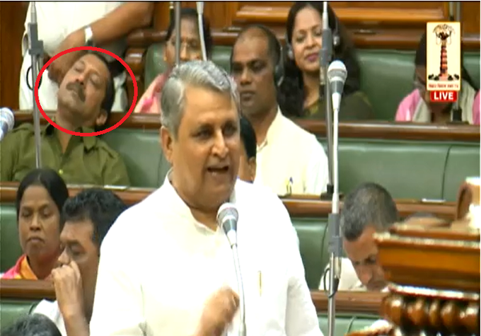 विश्वासमत के लिए वोटिंग पर चर्चा के दौरान सो गए नीतीश के विधायक