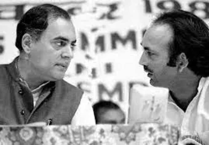 ghulam nabi azad with rajiv gandhi