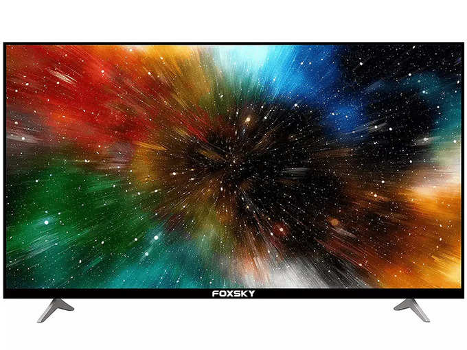 ५. Foxsky 139.7 cm (55 inches) 4K Ultra HD Smart LED TV 55FS-VS (Black)