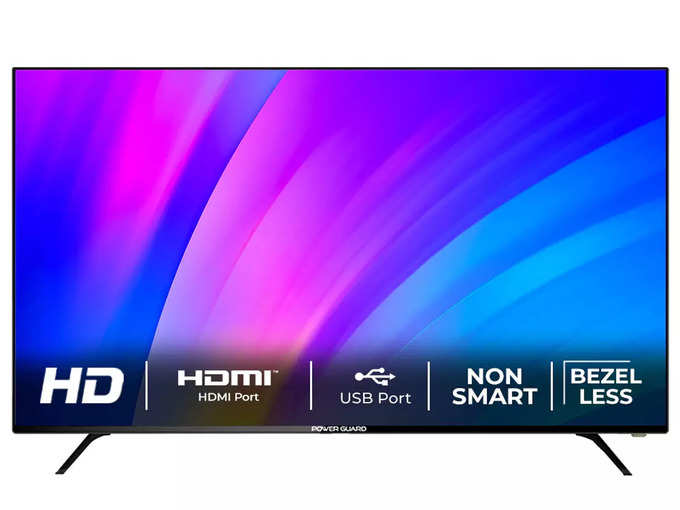 ​२. Power Guard 80 cm (32 inches) Frameless HD Ready Smart Android LED TV PG32S1 (Black)