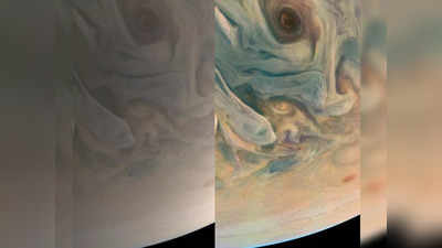 जूनो स्पेस क्राफ्ट की नई प्रोसेस फोटो में दिखी बृहस्पति की असली खूबसरती, गैस के बादलों के तूफान आए नजर