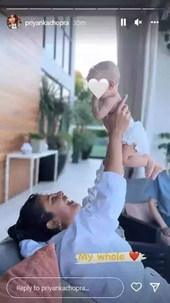 Priyanka chopra with her baby