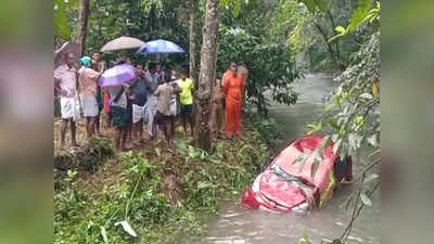 തോട്ടില്‍ ഒരു കാര്‍; ബൈക്ക് നിര്‍ത്തി നോക്കിയപ്പോള്‍ ഉള്ളിലൊരു യുവാവ്;  രാത്രിയിലെ അപകടം നാട്ടുകാര്‍ അറിഞ്ഞത് രാവിലെ