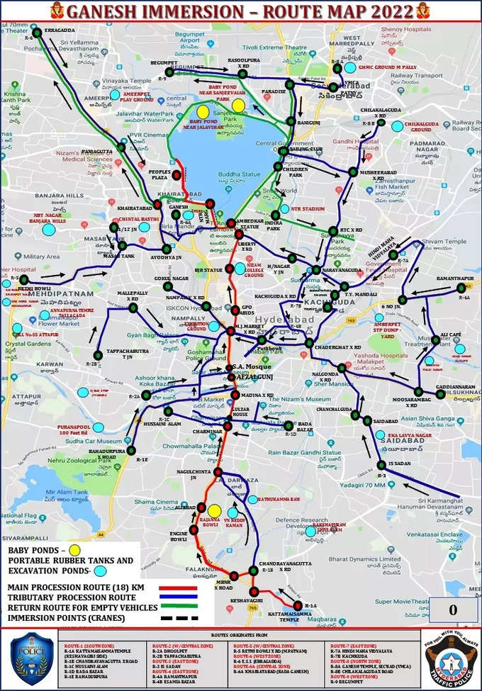 Ganesh Immersion Route Map