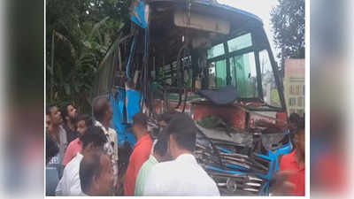 മമ്പാട് ടാണയിൽ സ്വകാര്യ ബസുകൾ കൂട്ടിയിടിച്ച് അപകടം; നിരവധി പേർക്ക് പരുക്ക്