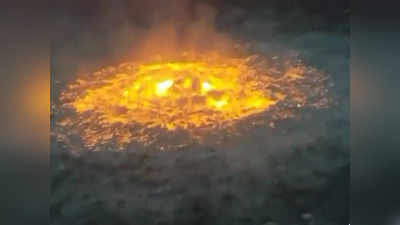 Ocean Fire: समुद्राच्या मधोमध उसळले आगीच्या ज्वाळांचे लोट, VIDEO पाहून जगभर खळबळ...