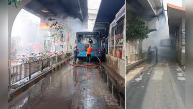 અમદાવાદઃ મેમનગર બસ સ્ટેન્ડ પર ભડભડ ભડકે બળી BRTS બસ, તમામ મુસાફરો સુરક્ષિત