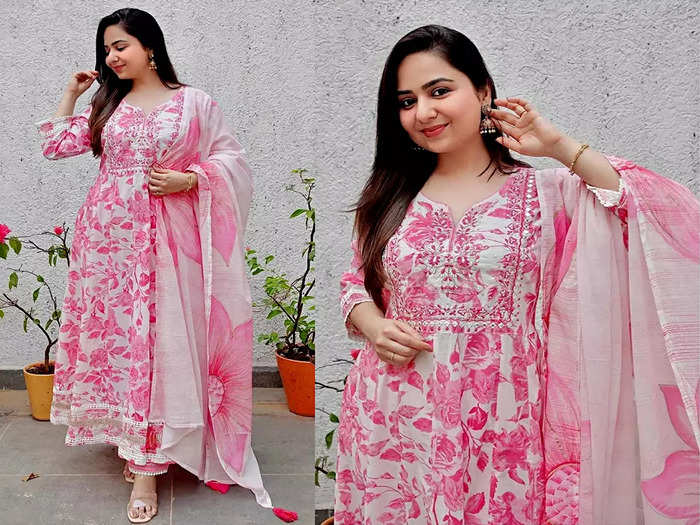 Light pink color long kurti for women to buy online on amazon