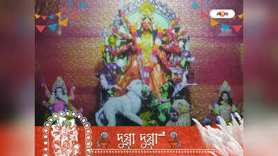 Durga Puja 2022: মা দুর্গা রক্তবর্ণা, দিনহাটার মুস্তফী পরিবারের পুজোয় সিংহের পাশাপাশি থাকে বাঘও