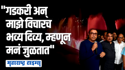 फुटाळा लेक लेझर शो पाहून राज ठाकरे भारावले, गडकरींचं तोंडभरून कौतुक