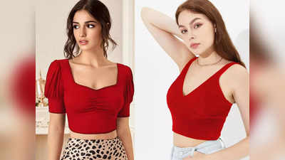 आपकी ट्रेंडी स्टाइल को लाजवाब बना देंगे ये स्ट्रेचेबल और स्टाइलिश रेड Crop Top, कीमत इतनी कम कि मच गई है लूट