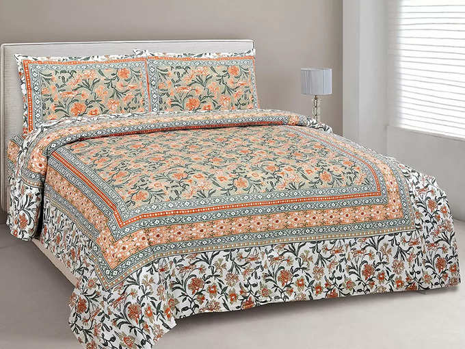 Double Bedsheet Bed with 2 Pillow