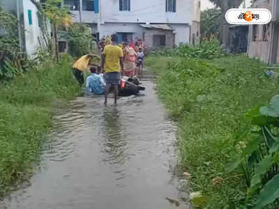 South 24 Parganas News: স্কুলের সামনে হাঁটু সমান জল, পঞ্চায়েতে জানিয়েও মেলেনি সুরাহা