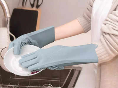 बिना हाथों को गीला और गंदा किए बर्तनों को साफ कर देंगे ये Scrubber Gloves, कार क्लीनिंग के लिए भी हैं सही