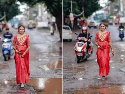 दुल्हन का यूनिक वेडिंग फोटोशूट वायरल, लोग बोले- लोकेशन तो बड़ी जबरदस्त है!