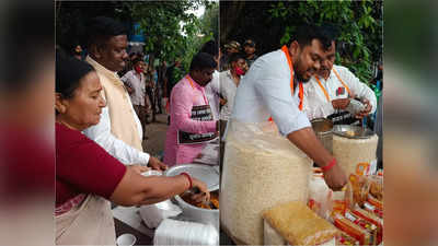 BJP West Bengal: কোটিপতি হতে চাই, বিধানসভার বাইরে ঘুগনি-ঝালমুড়ির দোকান বিজেপির