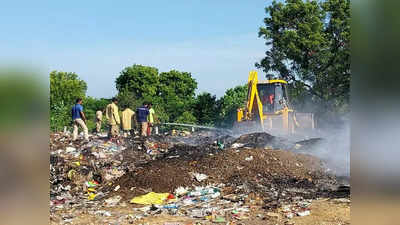 சிவகிரியில் பயங்கரம் - குப்பை கிடங்கில் பற்றிய திடீர் தீ