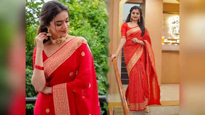 नवरात्रि पूजा में आप भी पहने ये Red Banarasi Saree, अध्यात्मिक तौर पर है इसके कई महत्व