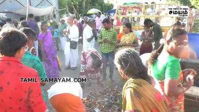 புரட்டாசி மாத முதல் சனிக்கிழமையை ஒட்டி ஆயிரக்கணக்கான பக்தர்கள் வெங்கட்ரமண சுவாமி ஆலயத்தில் குவிந்தனர்