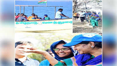 பாதுகாக்கப்பட்ட வான் தீவு பகுதி; கனிமொழி எம்.பி படகில் சென்று ஆய்வு!