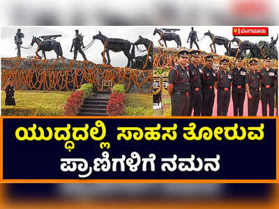 Animal Transport Remembrance Day | ಯುದ್ಧ ಭೂಮಿಯಲ್ಲಿ ಸಾಹಸ ತೋರುವ ಪ್ರಾಣಿಗಳಿಗೆ ಬೆಂಗಳೂರಿನ ಆರ್ಮಿ ಸರ್ವೀಸ್‌ ಸೆಂಟರ್‌ನಲ್ಲಿ ಗೌರವಾರ್ಪಣೆ