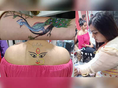 Navratri 2022: ટ્રેડિશનલ ડ્રેસના મેચિંગ સાથે tattoo પાછળ ખેલૈયાઓ બન્યા દિવાના