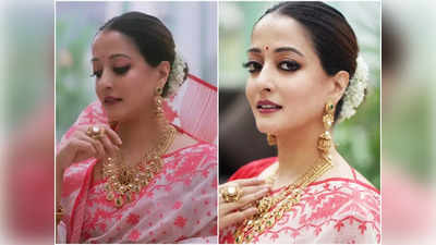 Raima Sen: ব্যাকলেস ব্লাউজ পরে জামদানির আঁচল ওড়ালেন রাইমা সেন, চোখ নামিয়ে হাসতেই প্রেমে পড়লেন সবাই